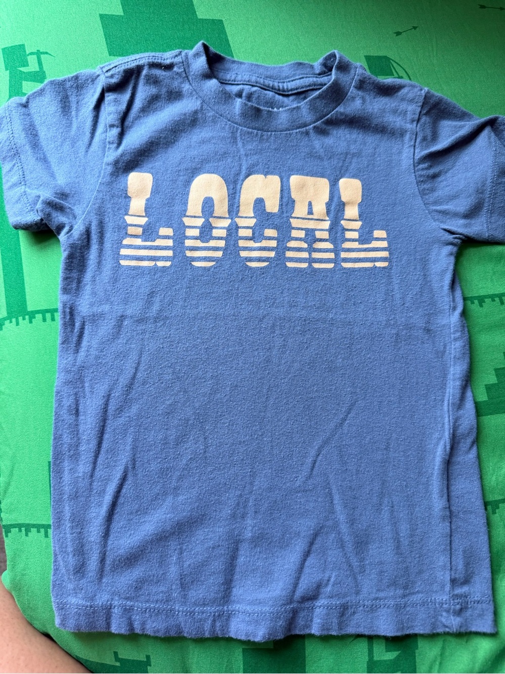 Cat & Jack Blue Tee with White "LOCAL" Graphic. 3 children's T-shirts